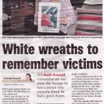 White Wreath To Remember Victims