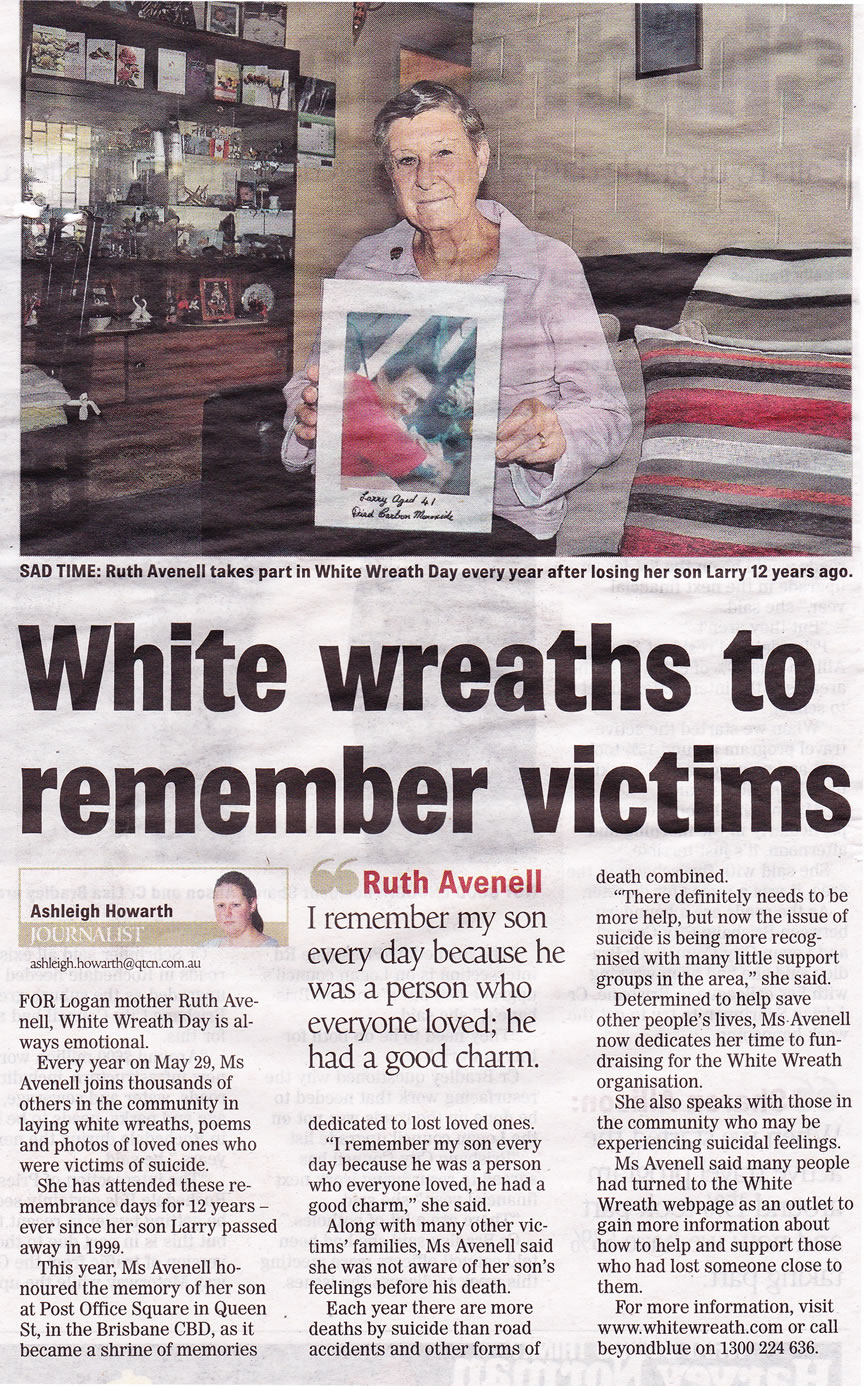 White Wreath To Remember Victims