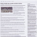 White Wreath Day recalls suicide vicims - Newsbytes - Thursday 31 May 2012