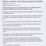 White Wreath marks Queensland suicides