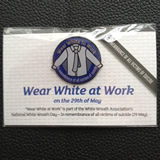 Wear White At Work Pin